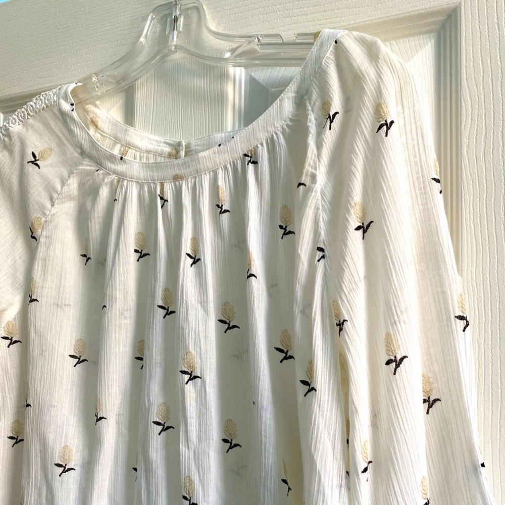White flowy shirt